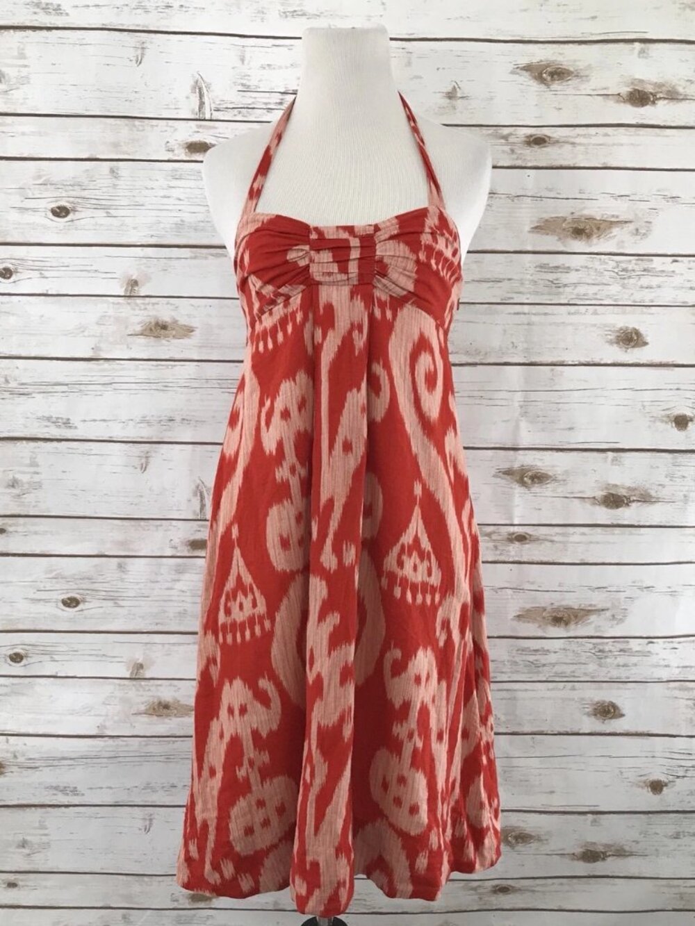 MAEVE Ikat Batik Halter Dress